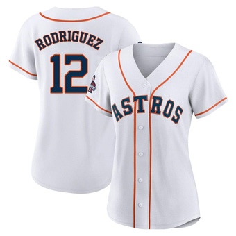 Women's Replica Houston Astros Ivan Rodriguez 2022 World Series Champions Home Jersey - White
