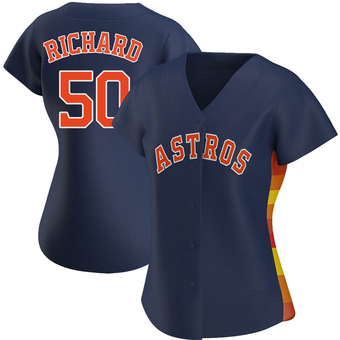Women's Replica Houston Astros J.R. Richard Alternate Jersey - Navy