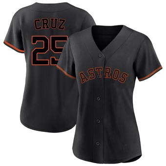 Women's Replica Houston Astros Jose Cruz Jr. Fashion Jersey - Black