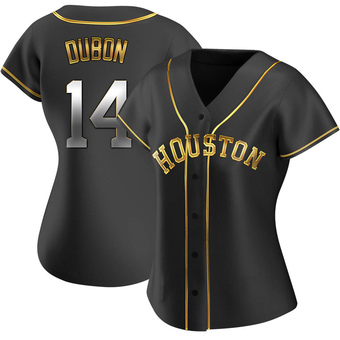 Women's Replica Houston Astros Mauricio Dubon Alternate Jersey - Black Golden