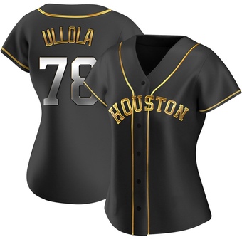 Women's Replica Houston Astros Miguel Ullola Alternate Jersey - Black Golden