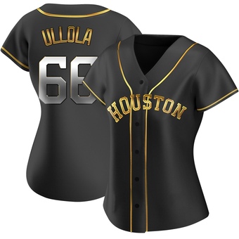 Women's Replica Houston Astros Miguel Ullola Alternate Jersey - Black Golden