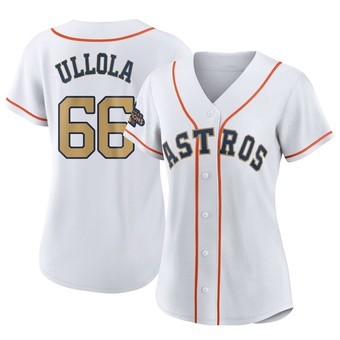 Women's Replica Houston Astros Miguel Ullola White 2023 Collection Jersey - Gold