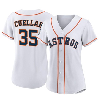 Women's Replica Houston Astros Mike Cuellar 2022 World Series Home Jersey - White
