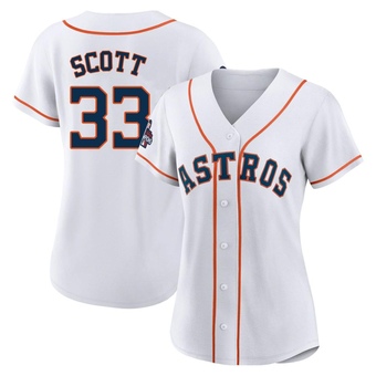 Women's Replica Houston Astros Mike Scott 2022 World Series Champions Home Jersey - White