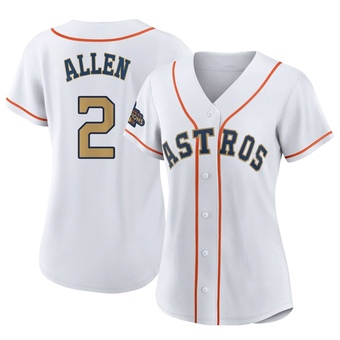 Women's Replica Houston Astros Nick Allen White 2023 Collection Jersey - Gold