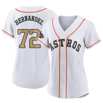 Women's Replica Houston Astros Nick Hernandez White 2023 Collection Jersey - Gold