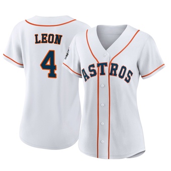 Women's Replica Houston Astros Pedro Leon 2022 World Series Home Jersey - White