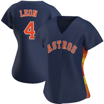 Women's Replica Houston Astros Pedro Leon Alternate Jersey - Navy