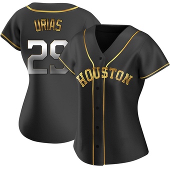 Women's Replica Houston Astros Ramon Urias Alternate Jersey - Black Golden