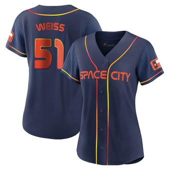 Women's Replica Houston Astros Ryan Weiss 2022 City Connect Jersey - Navy