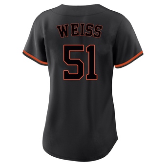 Women's Replica Houston Astros Ryan Weiss Fashion Jersey - Black