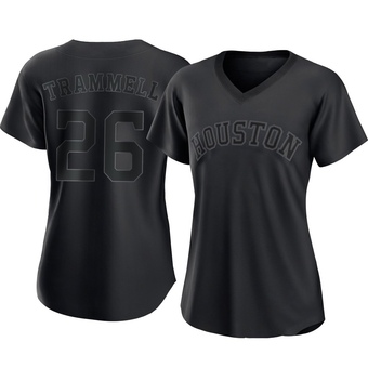 Women's Replica Houston Astros Taylor Trammell Pitch Fashion Jersey - Black