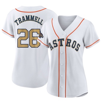 Women's Replica Houston Astros Taylor Trammell White 2023 Collection Jersey - Gold