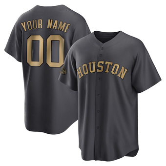 Youth Game Houston Astros Custom Replica 2022 All-Star Jersey - Charcoal
