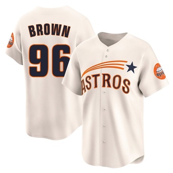 Youth Limited Houston Astros Aaron Brown Cream Throwback Cooperstown Collection Jersey - Brown