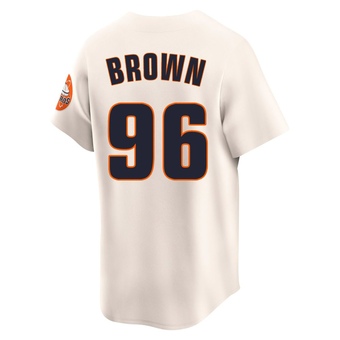 Youth Limited Houston Astros Aaron Brown Cream Throwback Cooperstown Collection Jersey - Brown