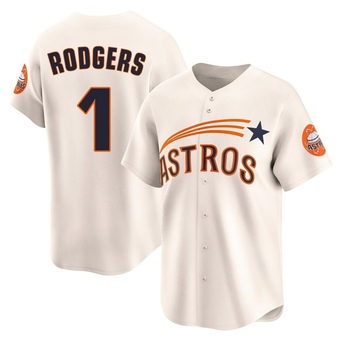 Youth Limited Houston Astros Brendan Rodgers Throwback Cooperstown Collection Jersey - Cream
