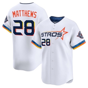 Youth Limited Houston Astros Brice Matthews 2025 City Connect Jersey - White