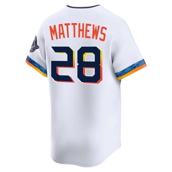 Youth Limited Houston Astros Brice Matthews 2025 City Connect Jersey - White