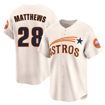 Youth Limited Houston Astros Brice Matthews Throwback Cooperstown Collection Jersey - Cream