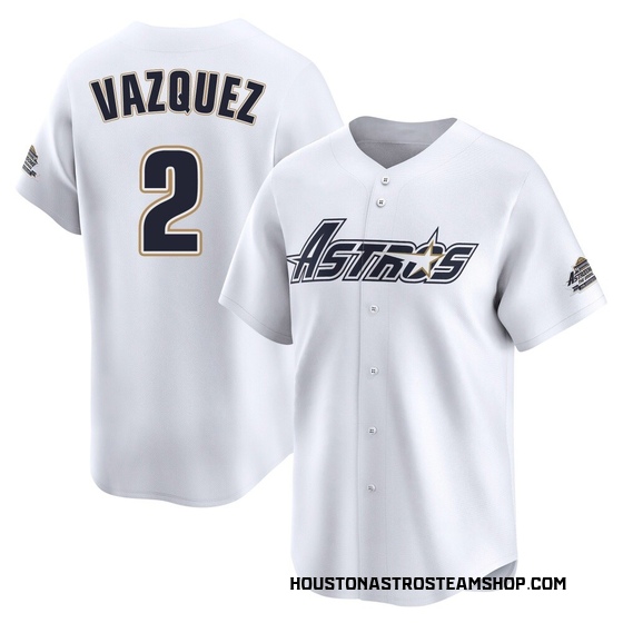 Youth Limited Houston Astros Christian Vazquez Throwback Cooperstown Collection Jersey - White