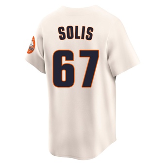Youth Limited Houston Astros Jairo Solis Throwback Cooperstown Collection Jersey - Cream