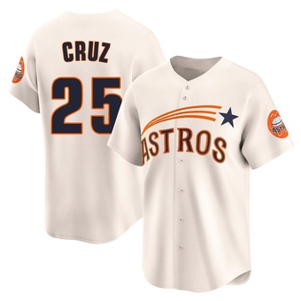 Youth Limited Houston Astros Jose Cruz Jr. Throwback Cooperstown Collection Jersey - Cream
