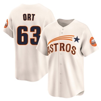 Youth Limited Houston Astros Kaleb Ort Throwback Cooperstown Collection Jersey - Cream