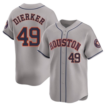 Youth Limited Houston Astros Larry Dierker Away Jersey - Gray