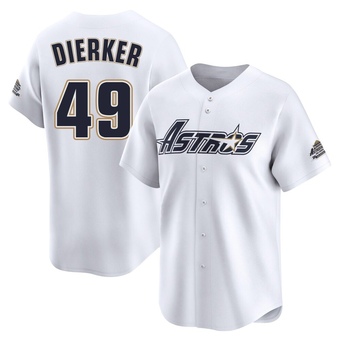 Youth Limited Houston Astros Larry Dierker Throwback Cooperstown Collection Jersey - White