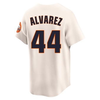 Youth Limited Houston Astros Yordan Alvarez Throwback Cooperstown Collection Jersey - Cream