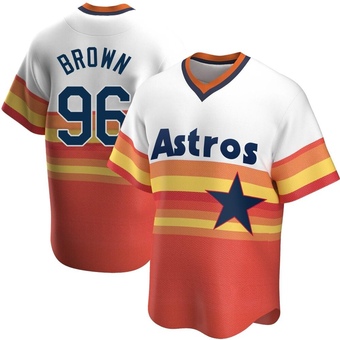 Youth Replica Houston Astros Aaron Brown Home Cooperstown Collection Jersey - White