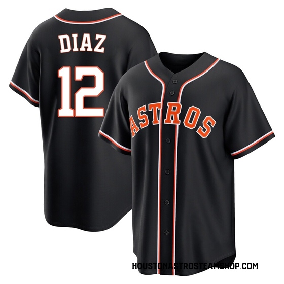 Youth Replica Houston Astros Aledmys Diaz Fashion Out Jersey - Black