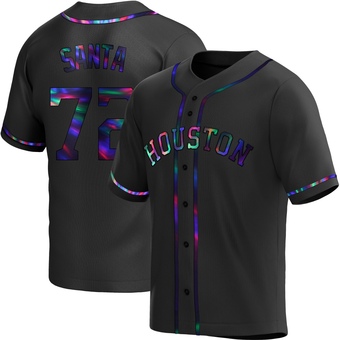Youth Replica Houston Astros Alimber Santa Alternate Jersey - Black Holographic