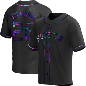 Youth Replica Houston Astros Braden Shewmake Alternate Jersey - Black Holographic