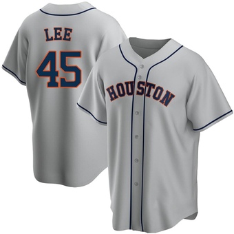 Youth Replica Houston Astros Carlos Lee Road Jersey - Gray