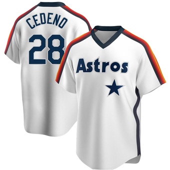 Youth Replica Houston Astros Cesar Cedeno Home Cooperstown Collection Team Jersey - White