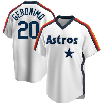 Youth Replica Houston Astros Cesar Geronimo Home Cooperstown Collection Team Jersey - White