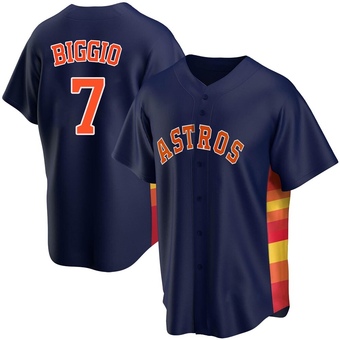 Youth Replica Houston Astros Craig Biggio Alternate Jersey - Navy