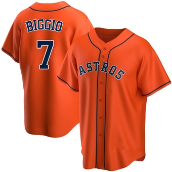 Youth Replica Houston Astros Craig Biggio Alternate Jersey - Orange