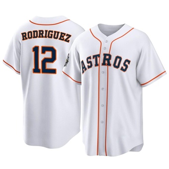 Youth Replica Houston Astros Ivan Rodriguez 2022 World Series Home Jersey - White