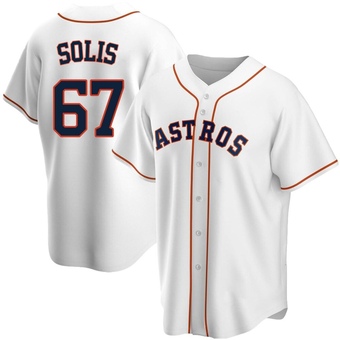 Youth Replica Houston Astros Jairo Solis Home Jersey - White
