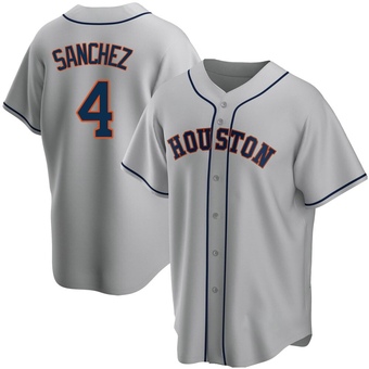 Youth Replica Houston Astros Jesus Sanchez Road Jersey - Gray