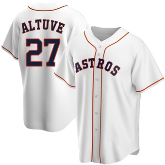 Youth Replica Houston Astros Jose Altuve Home Jersey - White