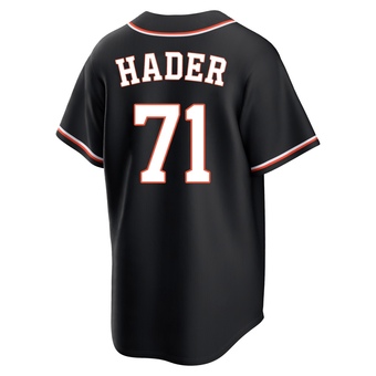 Youth Replica Houston Astros Josh Hader Fashion Out Jersey - Black