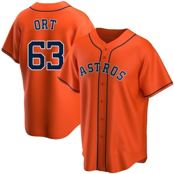 Youth Replica Houston Astros Kaleb Ort Alternate Jersey - Orange