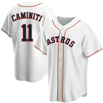 Youth Replica Houston Astros Ken Caminiti Home Jersey - White