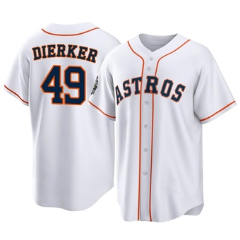 Youth Replica Houston Astros Larry Dierker 2022 World Series Home Jersey - White