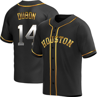 Youth Replica Houston Astros Mauricio Dubon Alternate Jersey - Black Golden